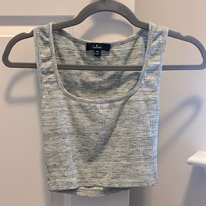 Green crop top tank